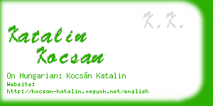 katalin kocsan business card